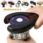 Steel Cap Lid Bottle Opener Jar Gripper Can Openers 6 in 1 Multi Opener