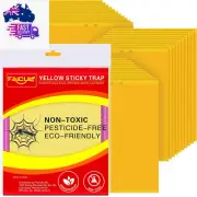 Trapro 30-Pack Yellow Sticky Fly Insect Traps for Fungus Gnats, Aphids, White Fl