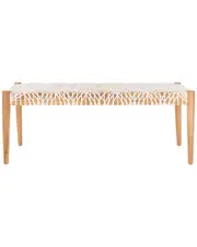 Safavieh Bandelier Leather Weave Bench