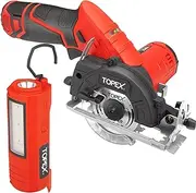 [TOPEX] 12V Cordless Circular Saw Lithium-Ion LED Torch w/Battery & Charger