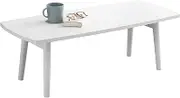 Hagihara MT-6280WS Low Table Table Folding Slim [Made of Natural Wood] Natural Wood White Finished Product Width 31.5 x Depth 15.7 x Height 13.8 inches (35 cm)