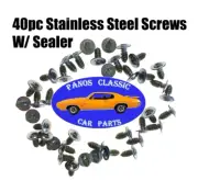 Ford Lincoln Mercury Mustang GT Wheel Well Opening Molding Trim Screws 40pcs 225 (for: Lincoln)