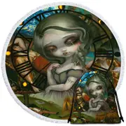 Fine Art Unseelie Court Sloth Seven Deadly Sins Round Beach Towel