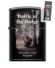 Zippo 82262 WW2 battle of the bulge december 1944 Lighter + FLINT PACK