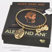 Authentic Alex and Ani Sphinx Rafaelian Gold Charm Bangle