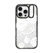 iPhone 16 Pro Impact Ring Stand Case MagSafe Compatible Smile, White Ink.