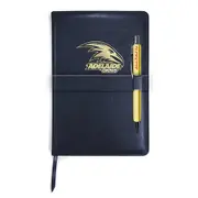 Adelaide Crows AFL Team Logo PU Leather Notebook and Pen