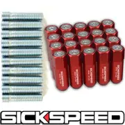 20 PC RED/POLISHED LUG NUTS CONVERSION ADAPTER KIT 12X1.5 TO 12X1.5 FOR WHEELS