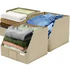 Trapezoid Storage Bins –3-Pack Closet Shelf Organizer & Baskets (12”x12”x10”)...