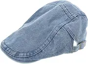 [WRITWAA] Vintage Cowboy Hat Men Cowboy Hats Men Hats Newsboy Hats for Men Newsboy Caps Beret Hat Flat Caps Costume Hat Newsboy Flat Cap Vintage Flat Hat Jean Hats Vintage Hat -Blue