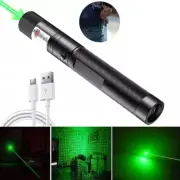 2000m 532nm USB Rechargeable Green Laser Pointer Pen Visible Beam Lazer Penlight