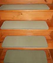 14= STEP 9" x 30" + LANDING 30'' x 30'' Stair Treads WOVEN WOOL Tufted Carpet .