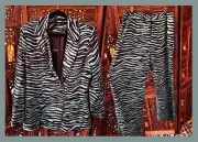 NWT NASTY GAL COLLECTION GREEN AND BLACK ZEBRA ANIMAL PRINT LONGLINE SUIT