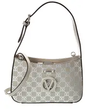 Valentino by Mario Valentino Kai Monogram Leather Crossbody NoSize Grey