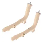 2 PCS Cockatiels Parrot Stand Perch Toy Hammock Bird Cages