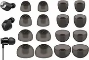 8 Pairs Compatible with Sennheiser CX Plus/Momentum 2 Ear Tips, XS/S/M/L 4 Size Replacement Soft Flexible Silicone Eartips Earbuds Accessories Compatible with Sennheiser CX 300S - Gray