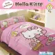 【HELLO KITTY】早安單人床包組 3.5x6.2尺 藍色(福利品)