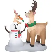 Airblown Caribou Snowman Inflatable - Gemmy