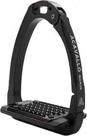 Acavallo Aluplus 2.0 Stirrups, One Size, Total Black