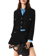 Maje Sequin Tweed Jacket