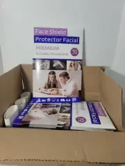 FACE SHIELD REUSABLE 13 PACKS OF 10PLASTIC FACE MASK SHIELDS FULL FACE&EYE COVER