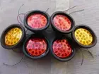 12V 130(105)mm Six Pieces Round 21 LED #022 Tail Lights 4 Ute Trailer Truck Bus