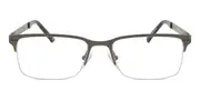Rectangle Semi Rimless Metal Men's Glasses Online Grey Size 53 - Lenses Included - Private Health Rebate - Blue Light Block - SmartBuy Collection