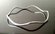 Erick's Sterling Silver 7.5 in. size Wavy Bangle Bracelet Taxco.925