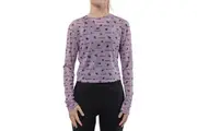 Beetlejuice Womens/Ladies Beetle Pattern Mesh Cropped Crop Top (Purple) - UTHE1669