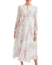 Hobbs London Skye Silk Midi Dress