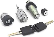 GIFAYUAN FIT for A-U-D-I A6 C5 4B 4D0905855G 4B0905851B Complete Lock Set Ignition Switch Left Door Trunk Lock Barrel Cylinder(Color:RED)