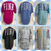 Victoria's Secret Pink Varsity Short Sleeve Crew Tee (CHOOSE YOUR COLOR)