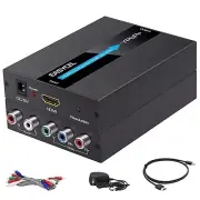 Compact 5RCA HDMI to YPbPr Converter - Scaler Function for Optimal Display