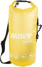 [STARTIST] Waterproof Dry Bag Dry Storage Bag 10L Roll Top Women Men Backpack Sack Portable for Travel Camping Boating Fishing Kayaking, Yellow