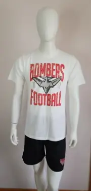 Essendon Bombers AFL AFESN0839 W24 Mens Short Sleeve Pyjama Set Size M New