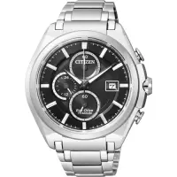 在飛比找Yahoo奇摩購物中心優惠-CITIZEN 輕量化光動能三環計時鈦腕錶 CA0351-5