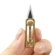Brass Mini Knife Blade Survival Escape Key Chain Pendant EDC TOOL