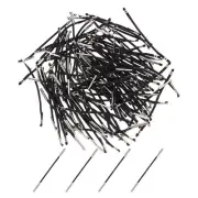 200Pcs 3" Elastic Barbed Cord 2mm Loop Stretch Round String with Barb,Black