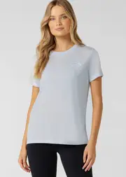 [Lorna Jane] Lotus T-Shirt in Blue, Size - Small S Heather Blue