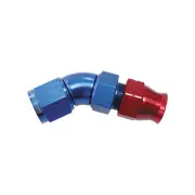 Aeroflow 45 Deg Tube To Female Adapter Hardline Fittings Blue/Red 5/8" to -10 AN