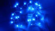 NEW - 10 Packs Of 9 Ft - 30 LED Blue LED String Lights (Battery Powered)
