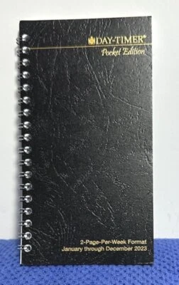 DayTimer 2023 Wirebound Pocket Size, 2 Page-per-Week, January 2023-December 2023