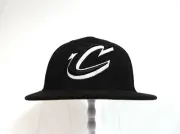 New Era NBA Cleveland Cavaliers "OREO" Black & White 59FIFTY Fitted Hat Sz 7 1/4