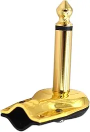 JunZheHub Guitar Fertel Pedal Connector Pedal Board 90 Degrees for Speakers Microfon Plug Plug Connector 1/4 "Guitars Audio, Golden