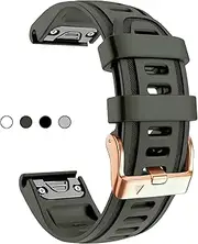 [EKSIL] For Garmin Fenix 6S 5S 7S Watchband 20mm Bracelet for Fenix 6s Pro 5s Plus Rose Gold Buckle Silicone Quick Replacement Wrist Straps