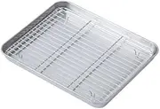 Ihvewuo Baking Sheets and Racks Set - Stainless Steel Chef Baking Sheet With Wire Rack for Oven and Dishwasher - Non-Toxic Heavy Duty Easy Clean Cooling Rack