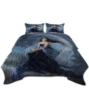 Fantasy Art the Moon Indigo Fairy Coverlet