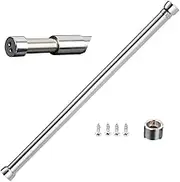 Sinzau 46cm - 80cm Extendable Wardrobe Rod, Stainless Steel Wardrobe Rail Tube with End Sockets