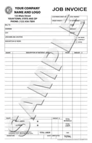 100 Custom Carbonless Forms/Invoices. HVAC Service, Repair, Cleaning Job Invoice