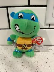 2017 TY Beanie Buddy LEONARDO Teenage Mutant Ninja Turtles TMNT New With Tag